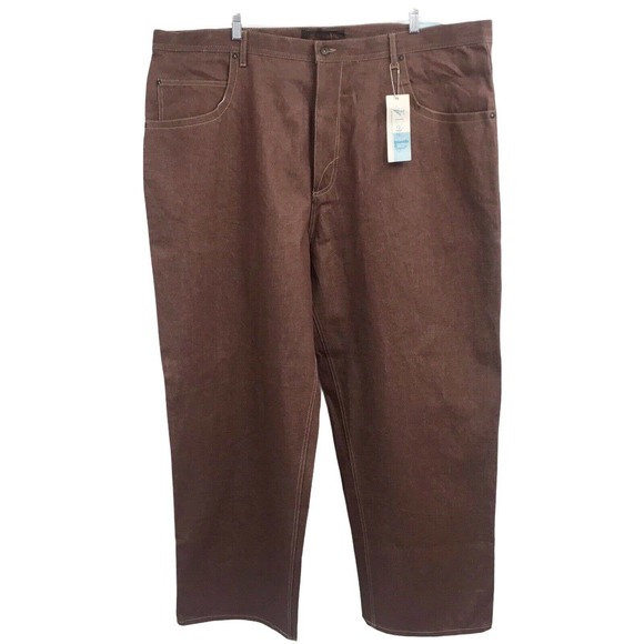 NWT GODBODY MEN'S SIZE 50 FIVE POCKET BROWN JEANS - Picture 1 of 10